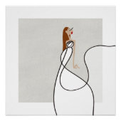 Poster Graceful Muse Flow 3 Glam Fashion Art (Devant)