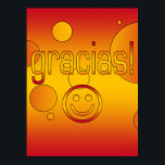 Poster Gracias ! Espagne Drapeau couleurs Pop Art<br><div class="desc">Un cadeau espagnol pour vous remercier : une célébration pop art des couleurs du drapeau espagnol. Un Regalo español : decís gracias. El Arte Pop y los colores de la bandera España.</div>