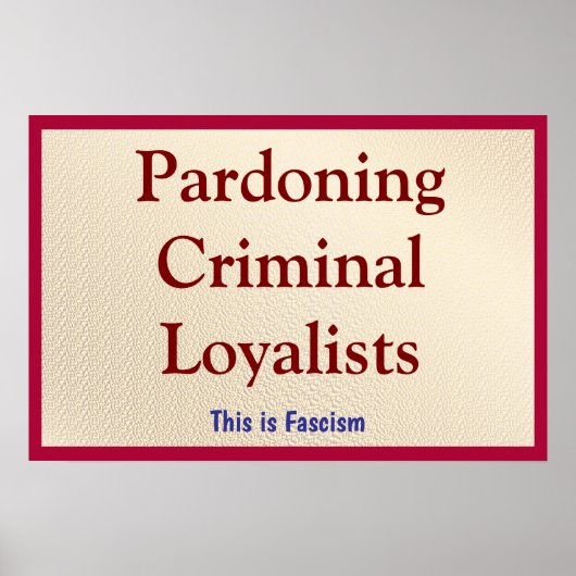 Poster Gracier des loyalistes criminels (Devant)