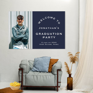 Poster Grad 2025 Homme Photo Welcome Graduation Party Mar