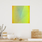 Poster Gradation géométrique jaune moderne (Cuisine)