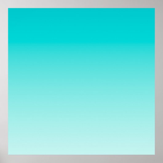 Poster gradient aqueux turquoise (Devant)