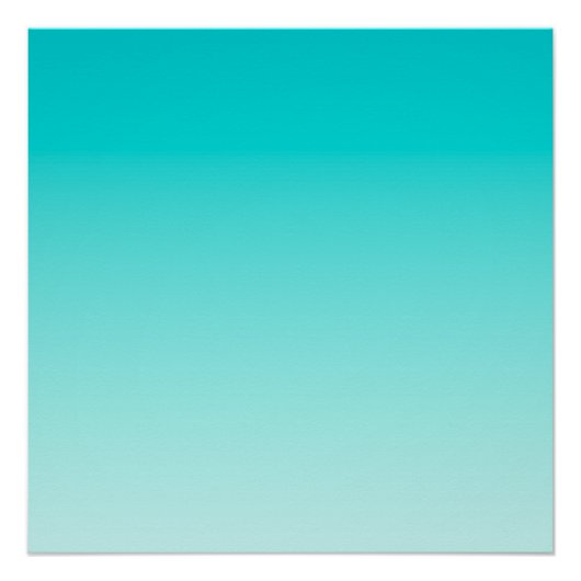 Poster gradient aqueux turquoise (Devant)