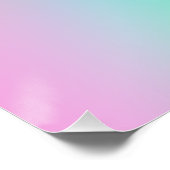 Poster Gradient arc-en-ciel doux et prismatique "Choisir  (Coin)