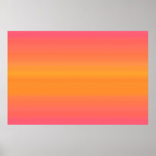 Poster Gradient de coucher du soleil de framboise -