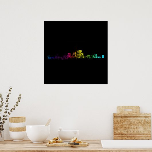 Poster Gradient Skyline de Toronto (Cuisine)