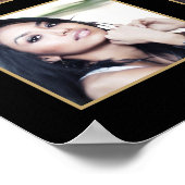 Poster Graduate 15 Photo Collage manuscrit Script noir (Coin)