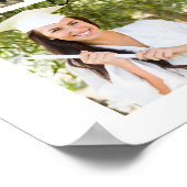 Poster Graduate 19 Photo Collage Script Blanc Personnalis (Coin)
