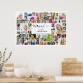 Poster Graduate 64 Photo Collage Party Decor (Cuisine)