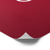 Poster Graduate Congrats Élégant Rouge et Blanc Graduatio (Coin)