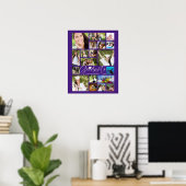 Poster Graduate Purple 19 Photo Collage Script Party (Bureau à domicile)