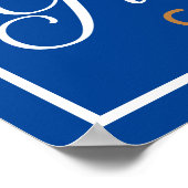 Poster Graduation 2023 Blue Gold Custom High School Party (Coin)