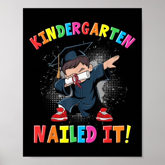 Poster Graduation 2025 Garçons Enfants Dabbing Gra (Devant)