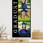 Poster Graduation 2025 Photos noir et blanc Grad (Cuisine)
