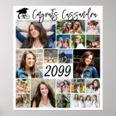 Poster Graduation 21 Photo Collage Script Couleur personn (Devant)