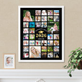 Poster Graduation 35 Photo Collage CLASSE ANNÉE Noire