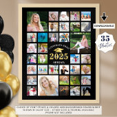 Poster Graduation 35 Photo Collage CLASSE ANNÉE Noire