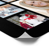 Poster Graduation 35 Photo Collage CLASSE ANNÉE Noire (Coin)