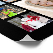 Poster Graduation 35 Photo Collage métal or noir (Coin)