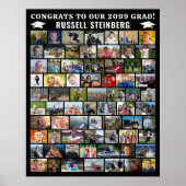 Poster Graduation 70 Photo Collage Simple Personnalisé (Devant)