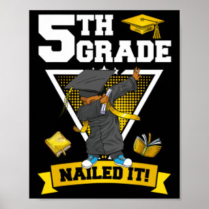 Poster Graduation Boy 5ème Grade Nail It Cl De 2024