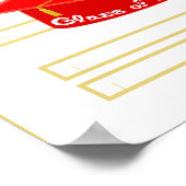 Poster Graduation Cap Red Classe Casquette de 2024 Partie (Coin)