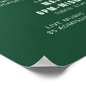 Poster Graduation Cap Toss Green & White Grad Party (Coin)