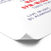 Poster Graduation Cap Toss Red & Blue Grad Party (Coin)