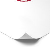 Poster Graduation Congrats moderne Rouge Blanc et Noir (Coin)