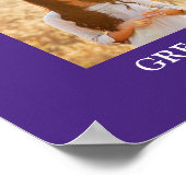 Poster Graduation Congrats Photo Collage violet et blanc (Coin)
