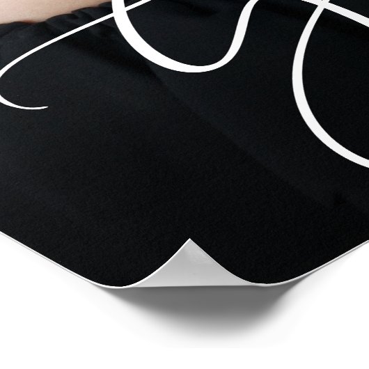 Poster Graduation Elégant blanc Script photo superpositio (Coin)