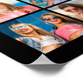 Poster Graduation Félicitations Nom 55 Photo Collage (Coin)