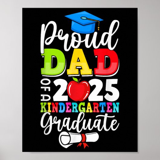 Poster Graduation Fier Papa De Cl De 2025 Gardergarten Gr (Devant)