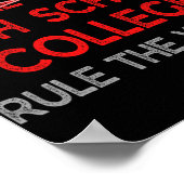 Poster Graduation Funny Diplôme du collège (Coin)