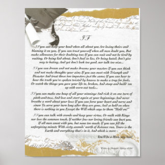 Poster Graduation, IF Inspirer Poem par Rudyard Kipling