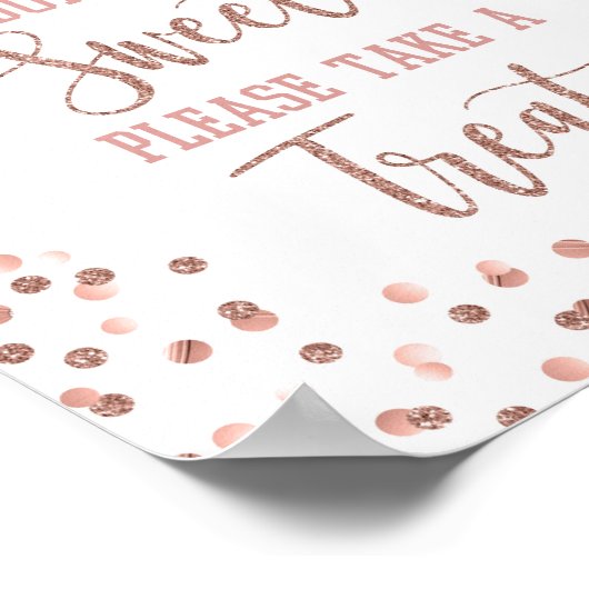 Poster Graduation is Sweet Please Take a Treat Sign Rose (Coin)