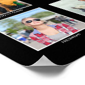 Poster Graduation K-12 Photo Collage Black Gold Metallic (Coin)