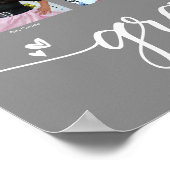 Poster Graduation K-12 Script moderne Photo Collage Gris (Coin)