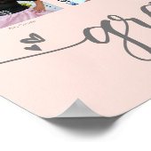 Poster Graduation K-12 Script Photo Collage sur Blush Pin (Coin)