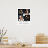 Poster Graduation Keepsaké photo moderne Collage classiqu (Cuisine)