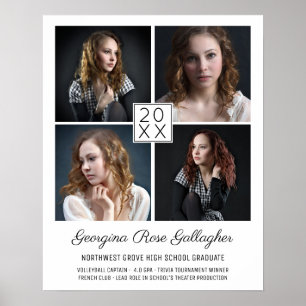 Poster Graduation Keepsaké photo moderne Collage classiqu