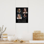 Poster Graduation Keepsaké Photo moderne Collage Classy B (Cuisine)