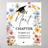 Poster Graduation minimaliste moderne Mon prochain chapit (Devant)