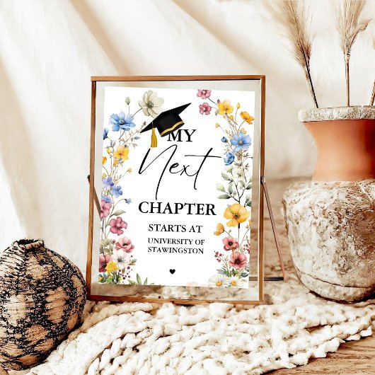 Poster Graduation minimaliste moderne Mon prochain chapit