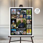 Poster Graduation Party 19 Photo Display Brush Typographi
