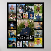 Poster Graduation Party 19 Photo Display Brush Typographi (Devant)
