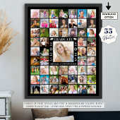 Poster Graduation Party 55 Photo Collage Personnalisé