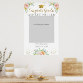 Poster Graduation Party florale Photo Booth Frame (Cuisine)