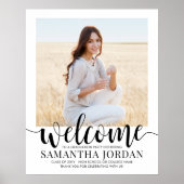 Poster Graduation Party Script Bienvenue Photo moderne Bl (Devant)