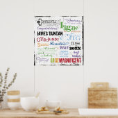 Poster Graduation personnalisée Word Art (Cuisine)